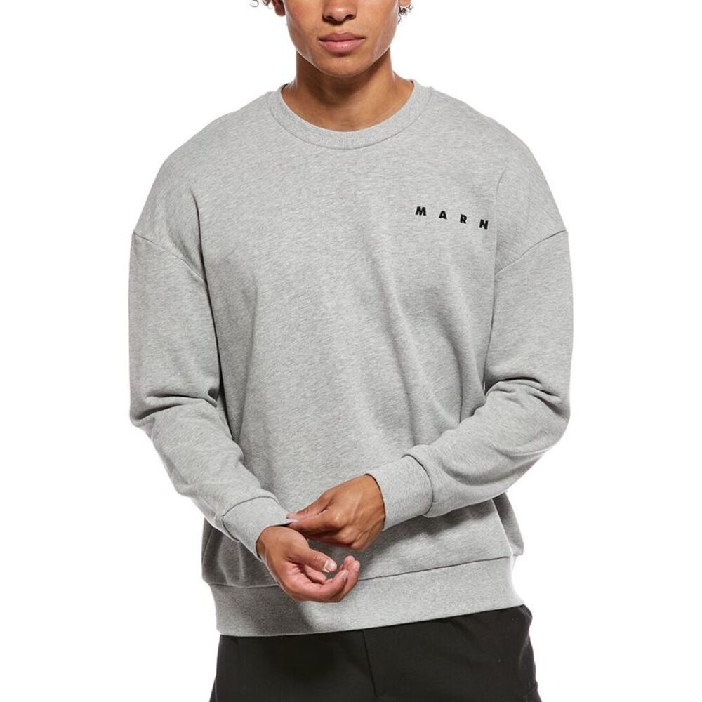 Marni Mens  Logo Crewneck Sweatshirt, Grey